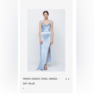 Bec & Bridge - moon dance cowl dress in sky blue - size 6 - NEW WITH TAG!!!